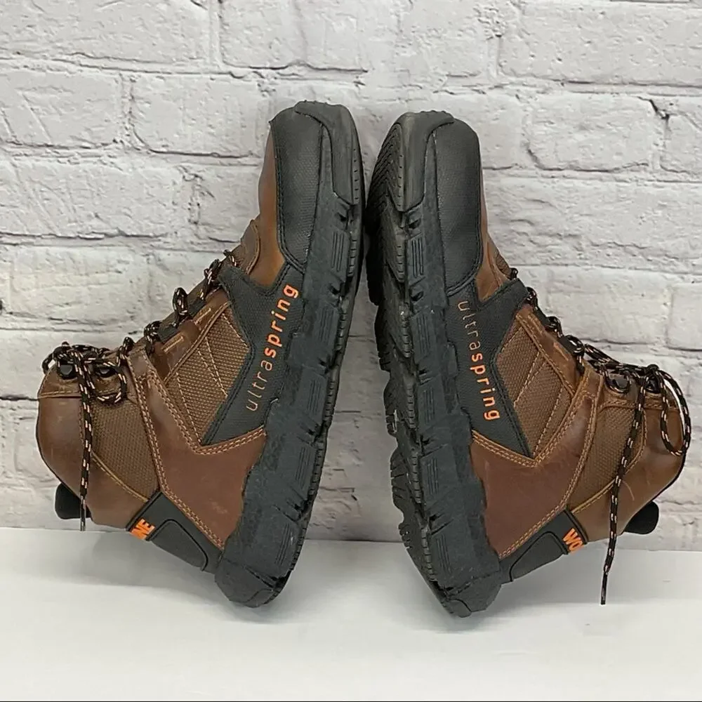 Wolverine Work Boots Men's Size 10 M Durashocks Flex Leather Oil/Slip Resistant